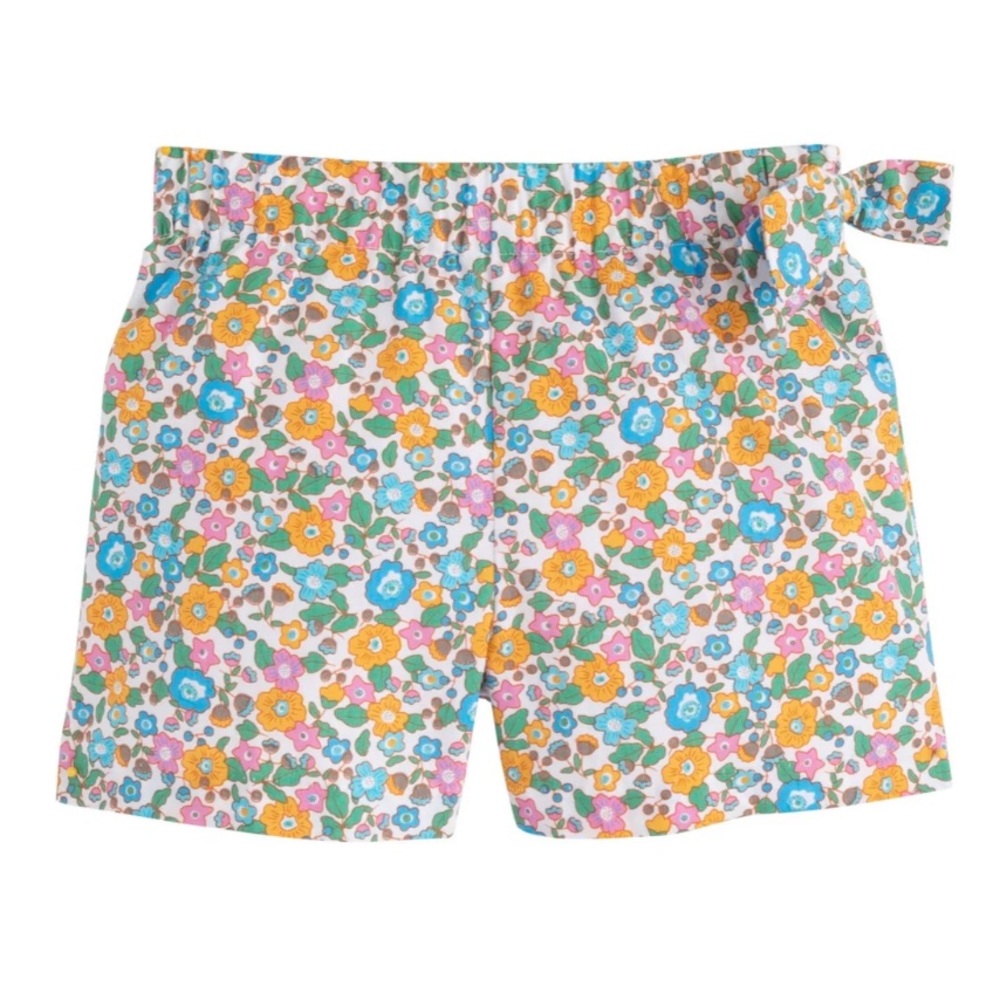 BISBY Floral Bow Shorts Girls Size 6 Marigold